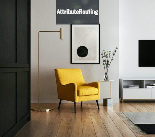 brown wooden framed yellow padded chair